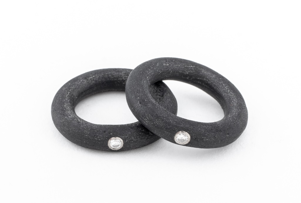 RUBBER DIAMOND RING SET Set of 2fc6ae