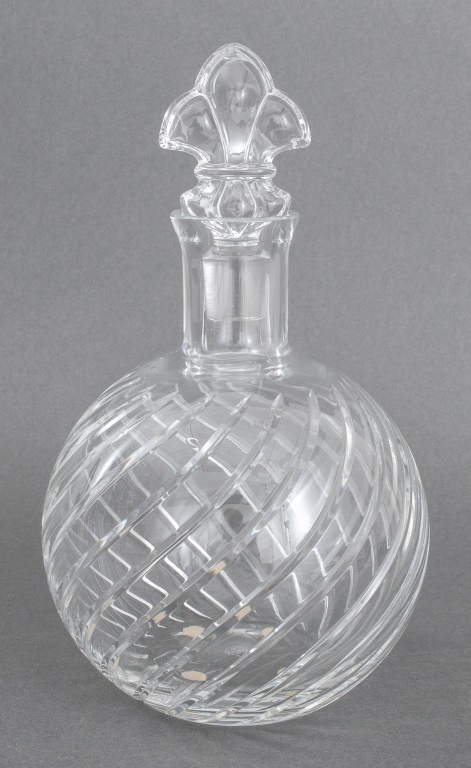 BACCARAT CRYSTAL CUT DECANTER AND