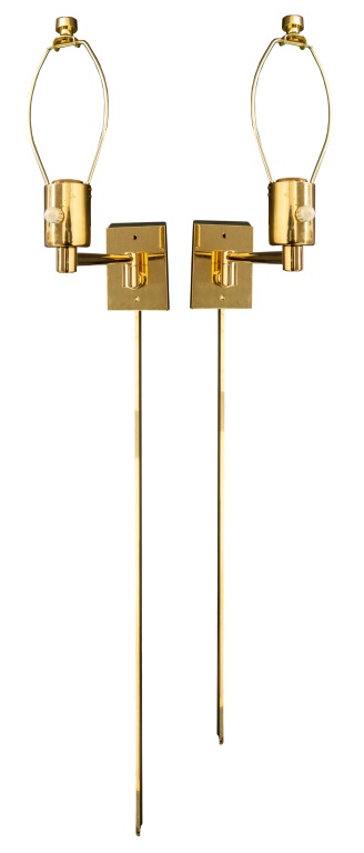 GEORGE HANSEN BRASS SWING ARM LAMPS