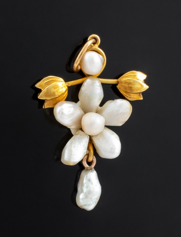 14K YELLOW GOLD CULTURED PEARL