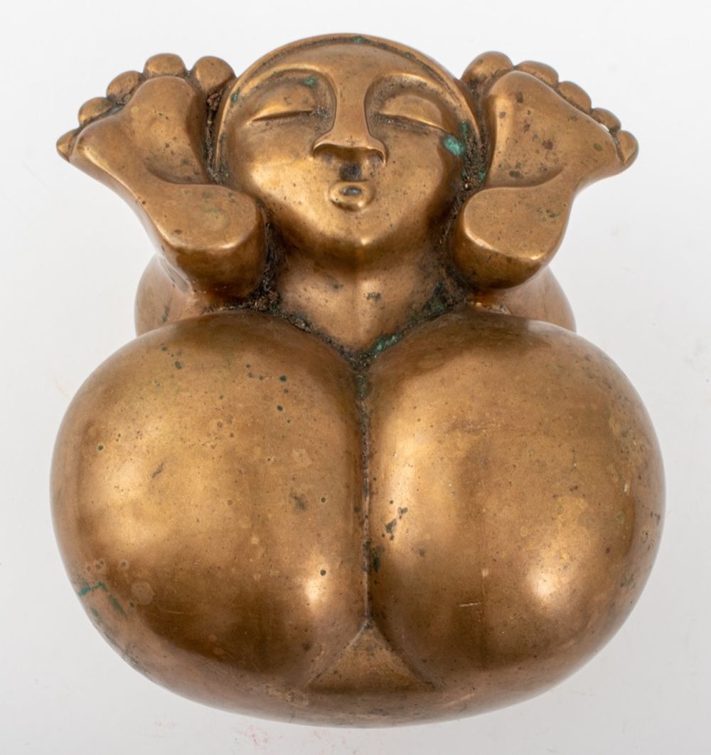 BIRGITTA ARA GILT BRONZE NUDE FIGURE