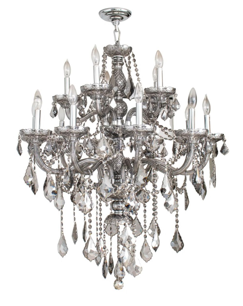 WATERFORD STYLE SMOKY CRYSTAL 20 ARM 2fc946