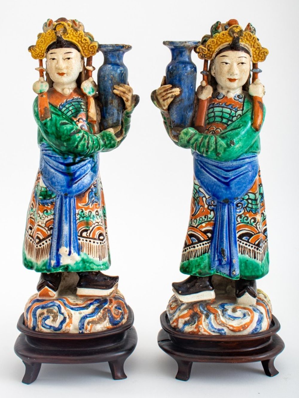 CHINESE GLAZED CERAMIC FIGURES