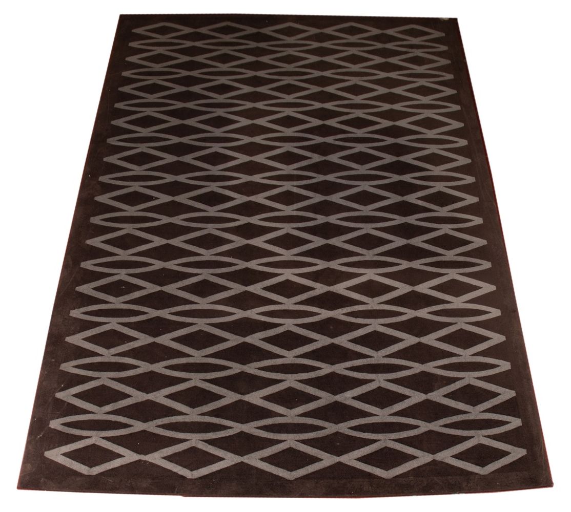 MODERN GEOMETRIC BROWN GRAY CARPET 18  2fc9e9