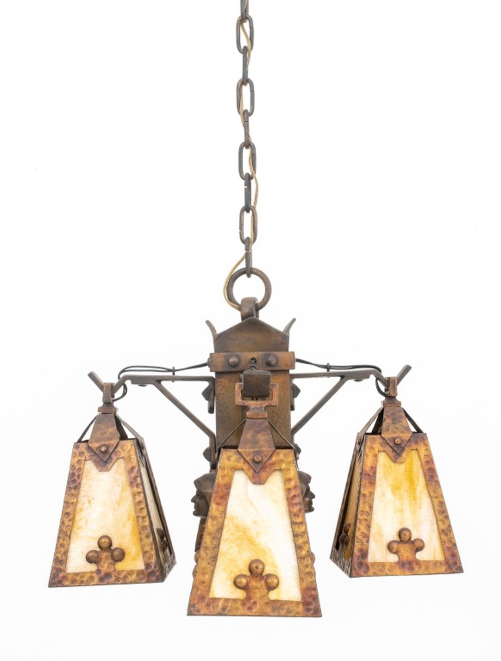 ARTS AND CRAFTS MONK FACE CHANDELIER  2fca73