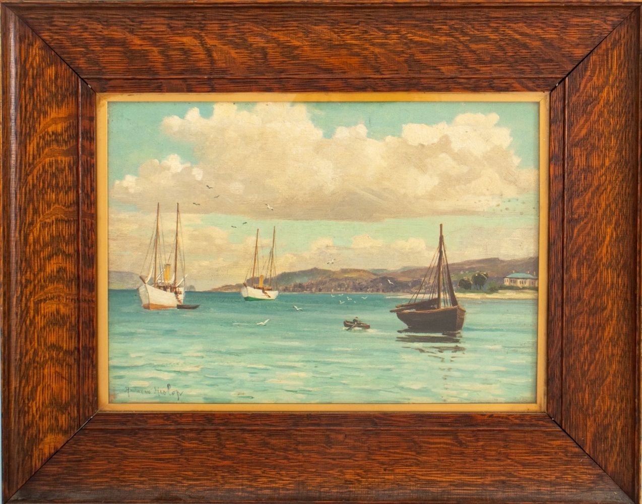 ANDREW HISLOP SEASCAPE OIL ON CANVAS 2fca89