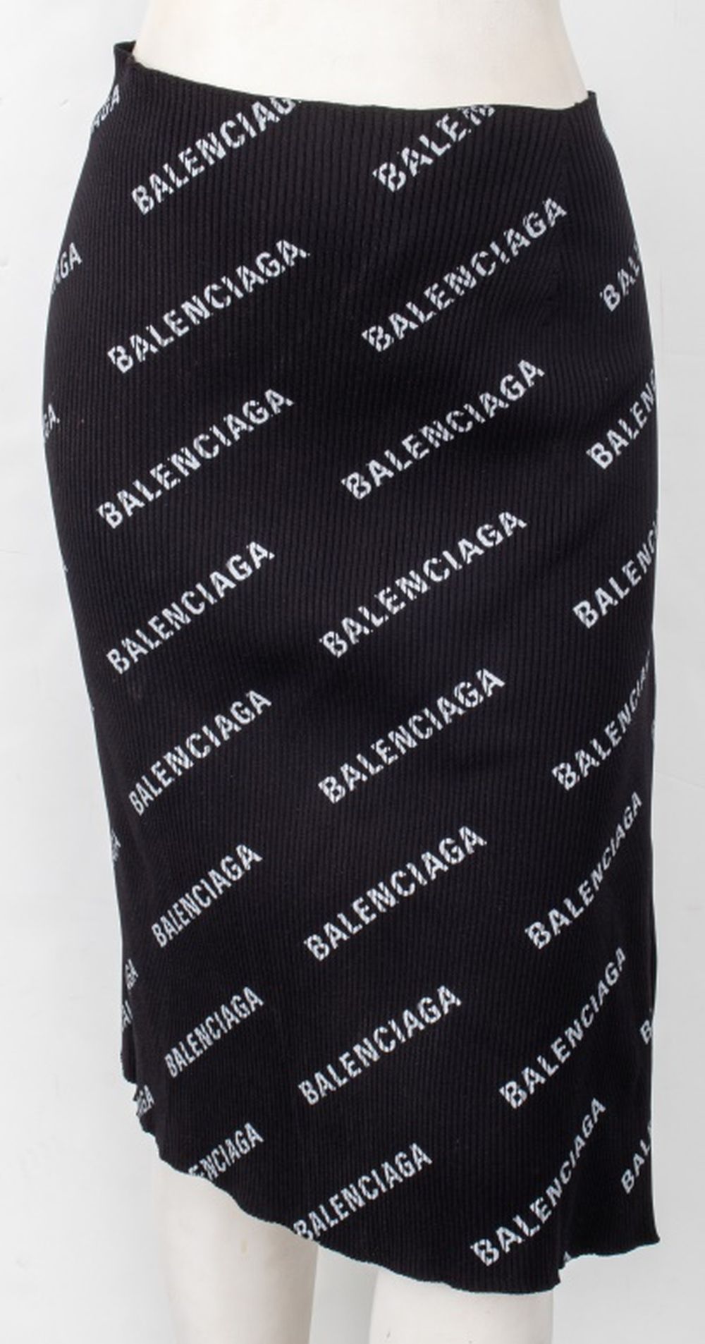 BALENCIAGA BLACK LOGO WRAP SKIRT 2fcacb