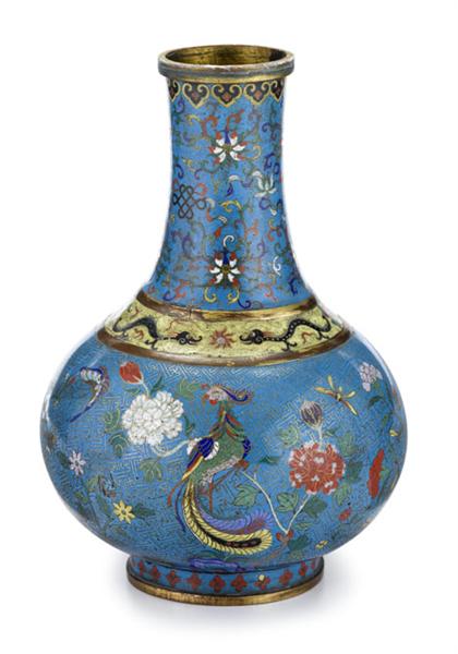 Chinese cloisonne vase 19th 4c782