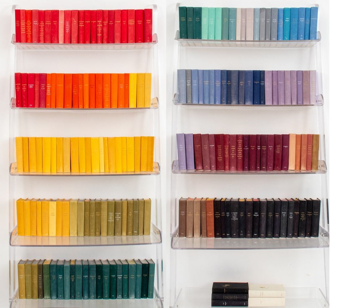 DECORATOR RAINBOW LINEN BOUND BOOKS  2fcb16