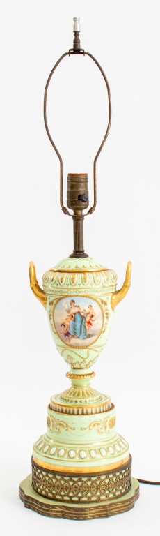 FRENCH SEVRES STYLE PORCELAIN URN