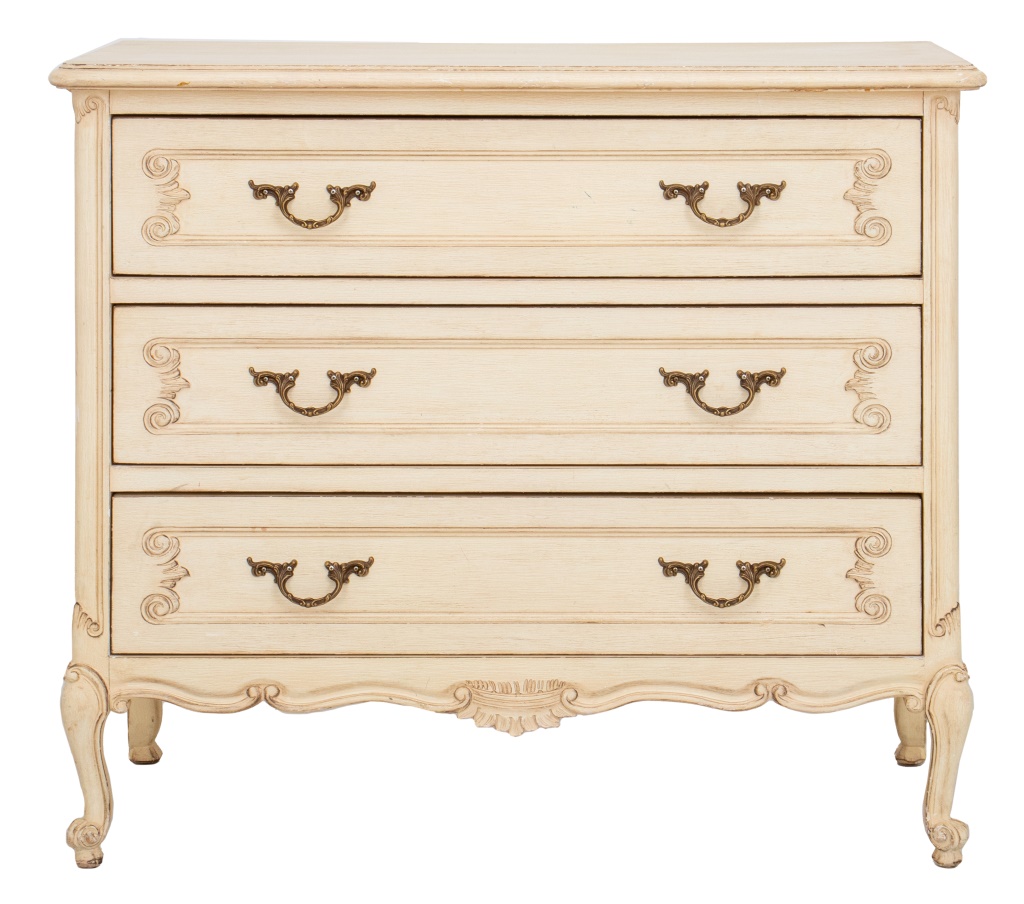 ROCOCO STYLE PAINTED THREE DRAWER 2fcbec