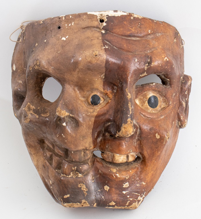 MEXICAN TWO-FACED MASK, 20TH C Mexican