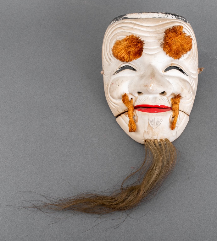 JAPANESE NOH OMEN MASK, 20TH C Japanese