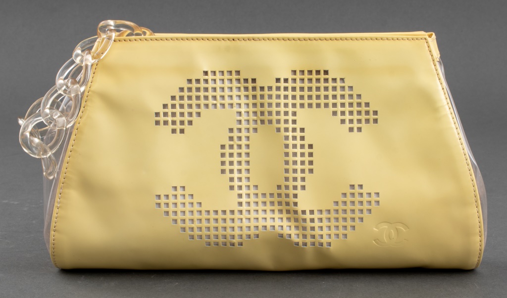 VINTAGE CHANEL VINYL COSMETIC BAG