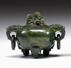 Chinese spinach jade covered censer 4c7ac