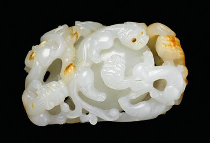 Chinese white jade pendant 19th 4c7af