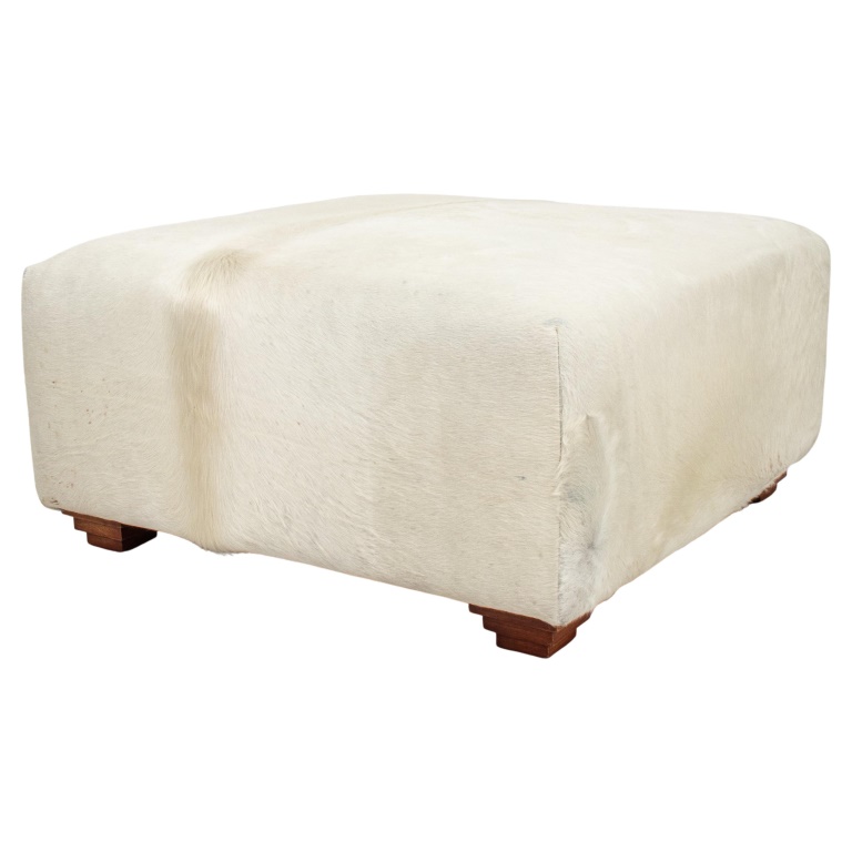 COWHIDE UPHOLSTERED STORAGE POUF 2fcd3c