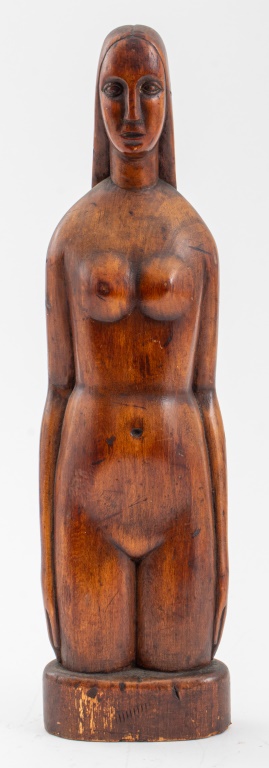 PETER PAUL OTT CARVED WOOD NUDE