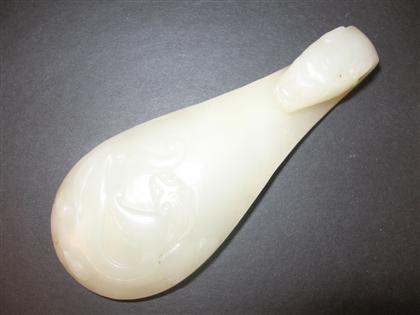 Chinese white jade garment hook