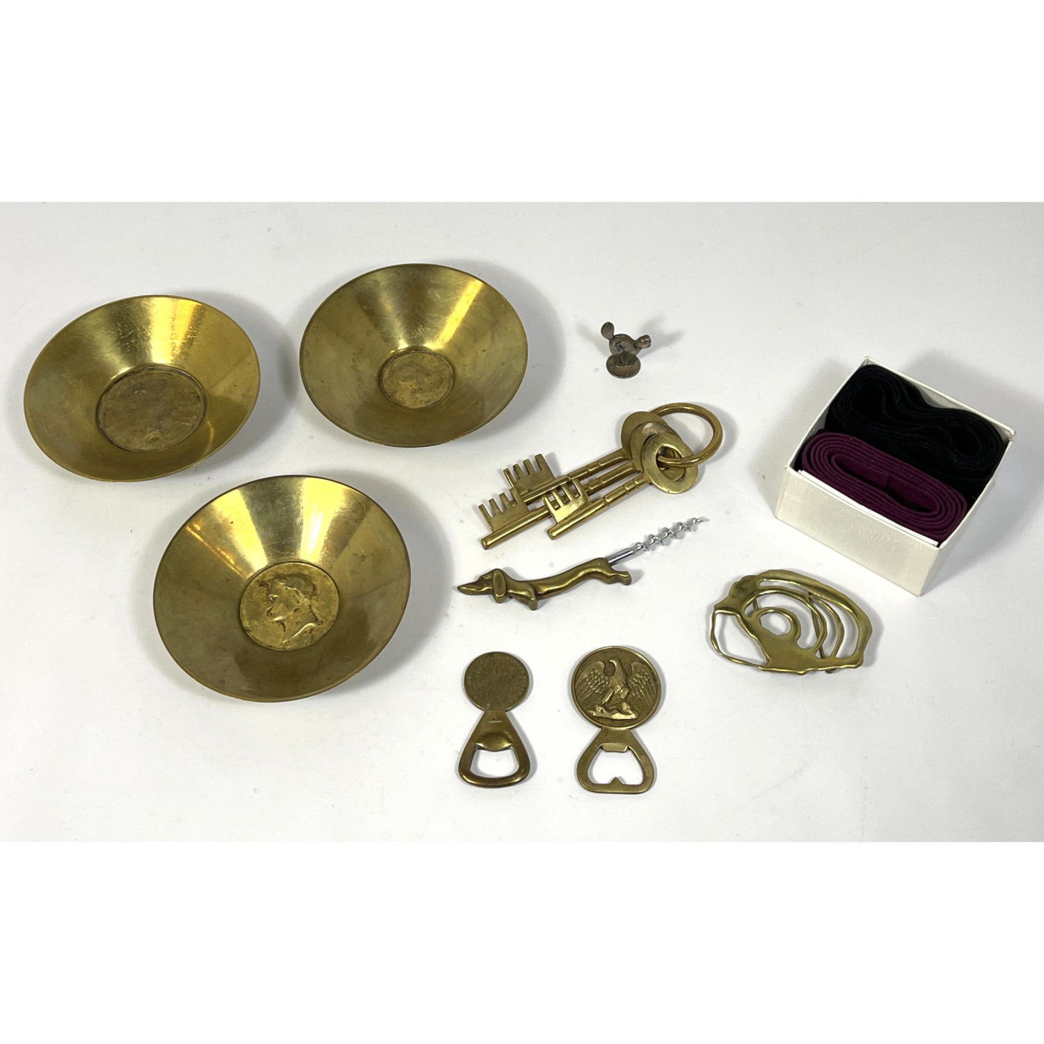 Brass lot includes Carl Aubock