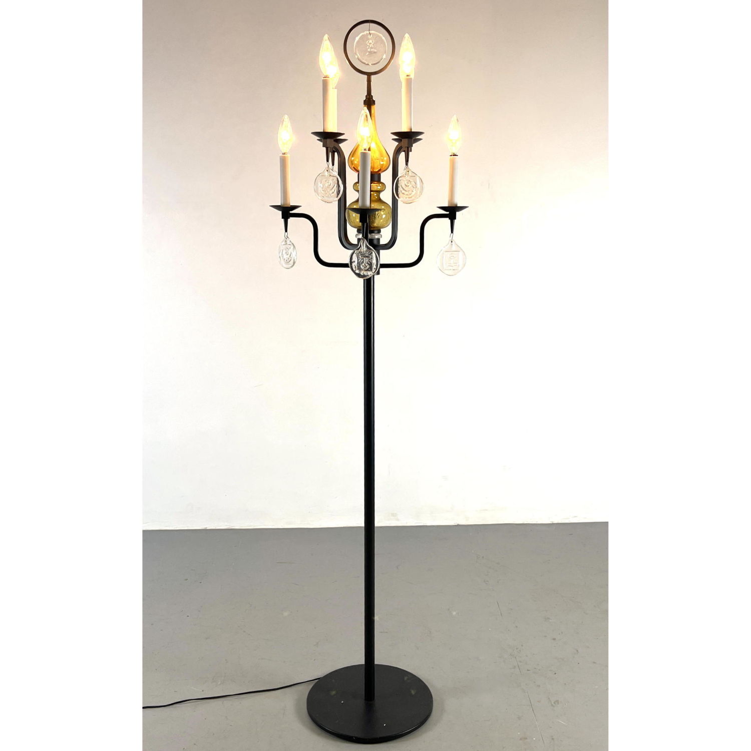 Rare Erik Hoglund Boda Candelabrum Floor