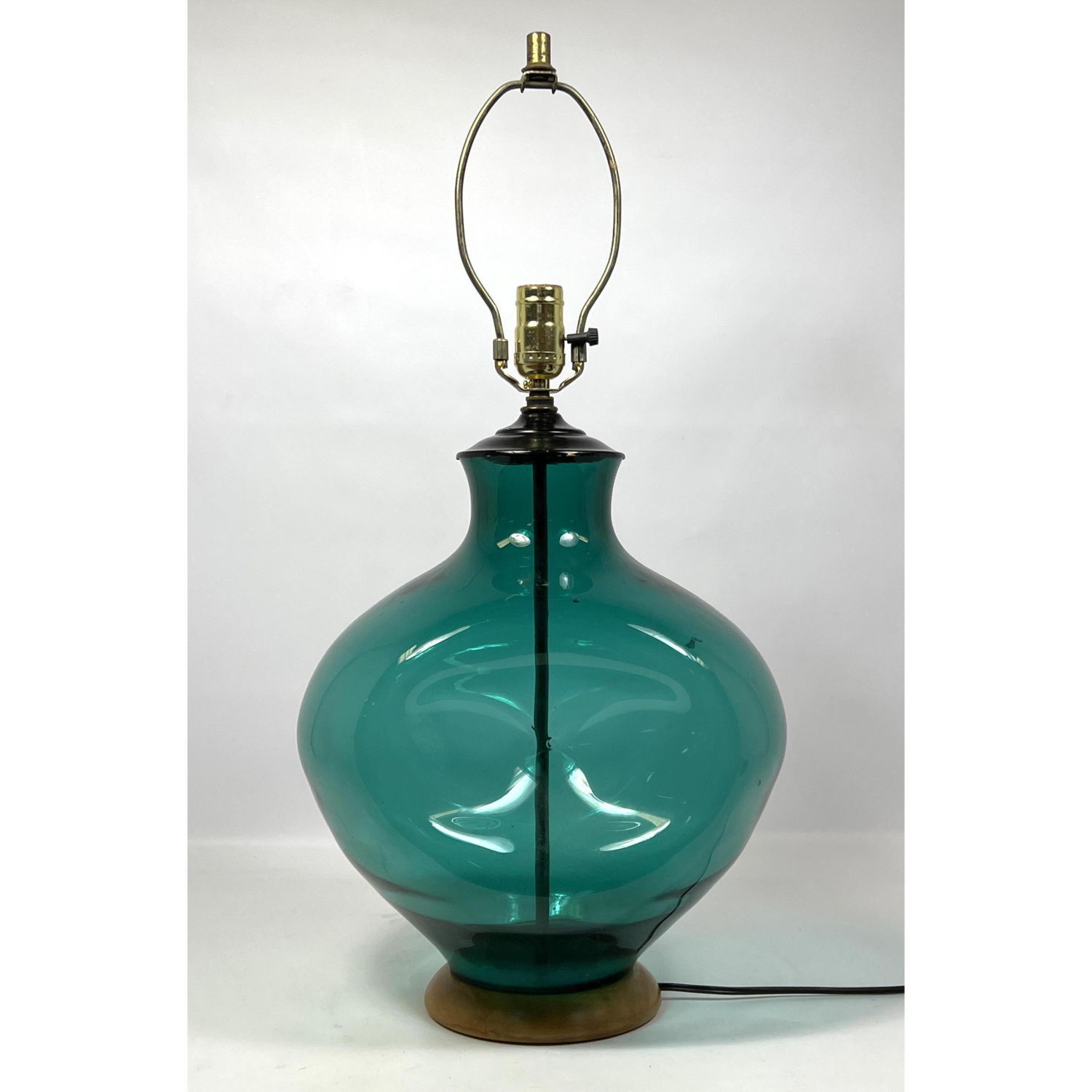 BLENKO Pinched Glass Table Lamp.