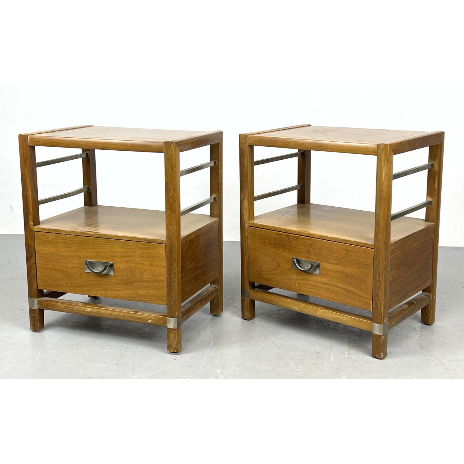 Pr HICKORY Night Stands. Each has