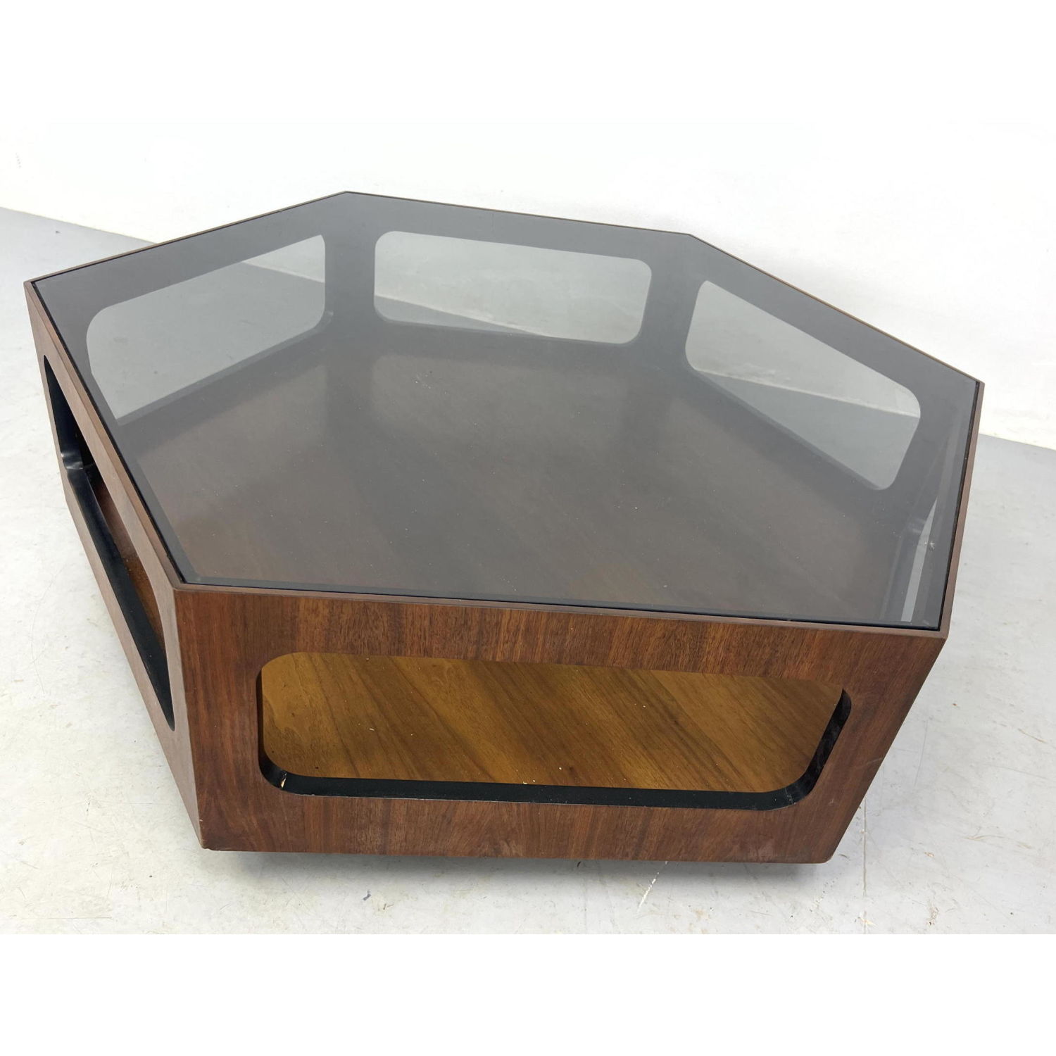 LANE Hexagonal Cocktail Coffee Table.