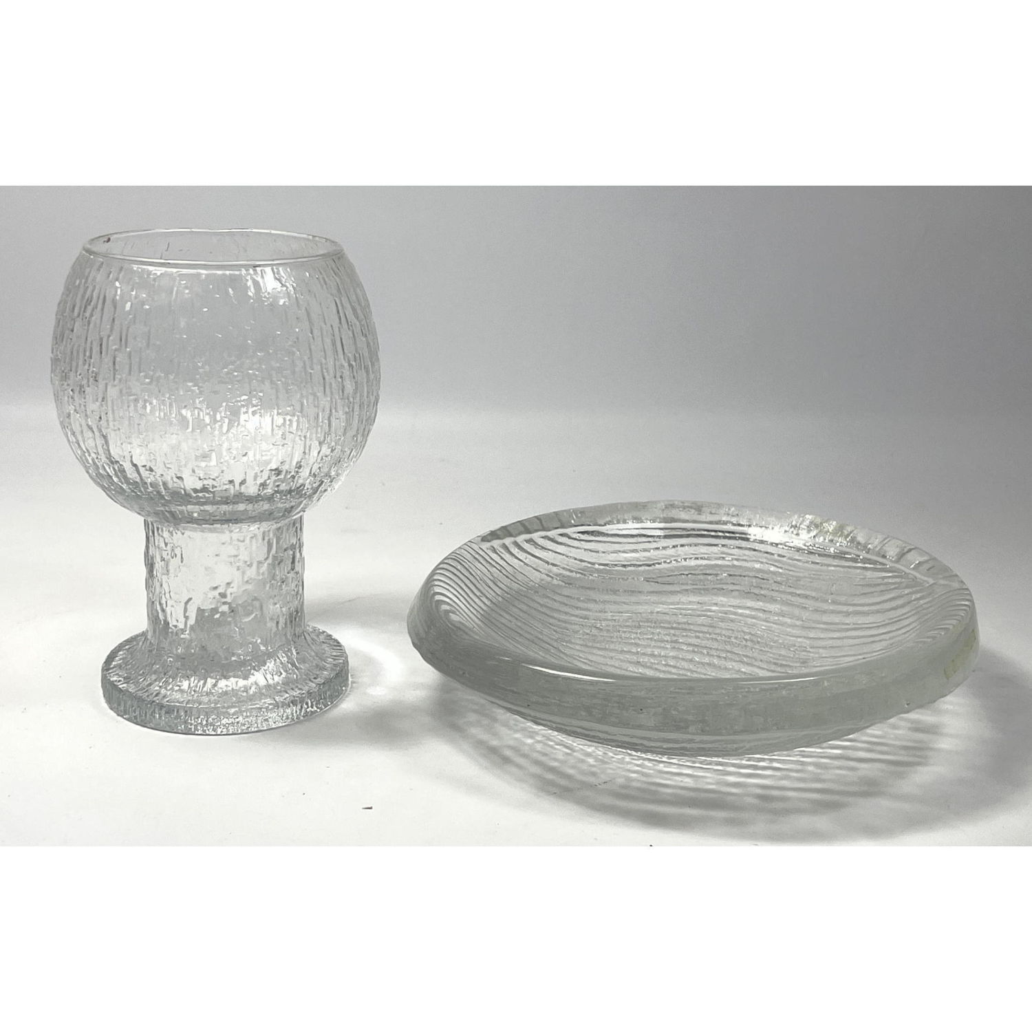2pcs Iittala Glass. Vase and low