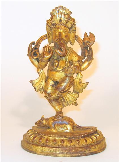 Sino-Tibetan gilt-bronze figure
