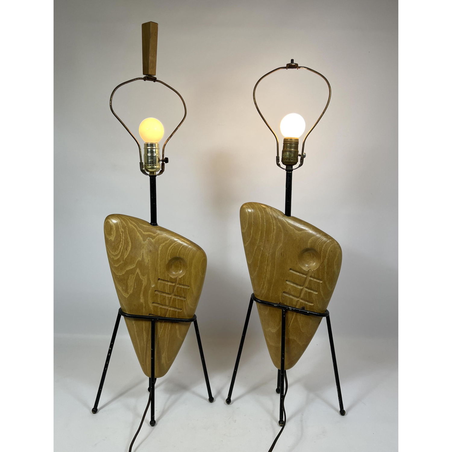 Pr Rare Yasha Heifetz Table Lamps.