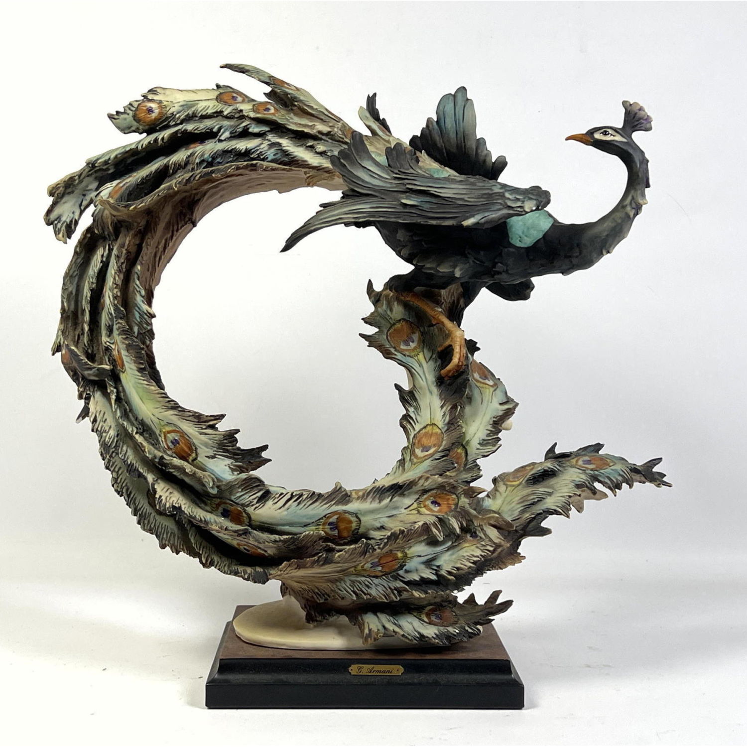 Guiseppe Armani Sculpture of Peacock  2fce94