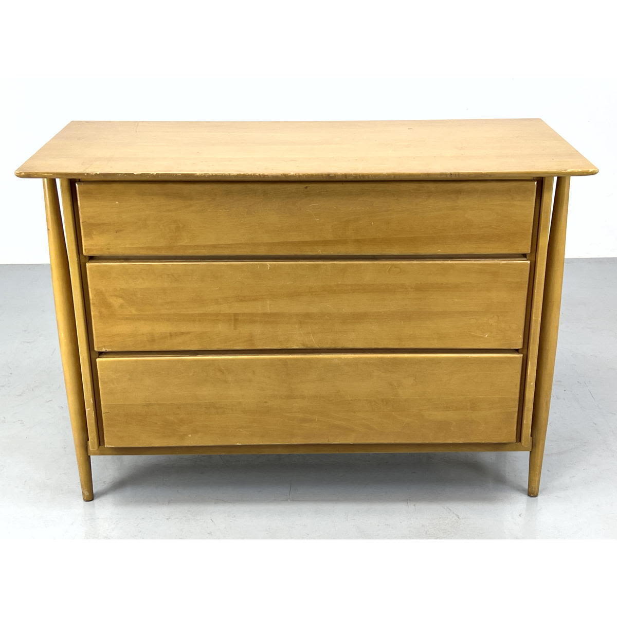 Mid Century Modern 3 drawer Chest Dresser.