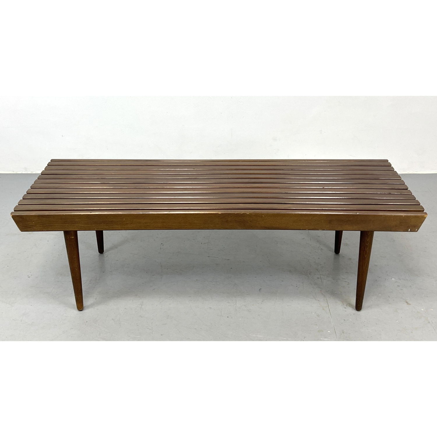 Modernist Wood Slat Bench Tapered 2fcf03