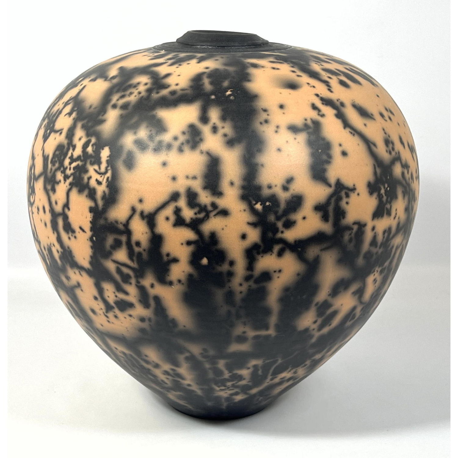 Large Raku Pottery Vase Signed 2fcf08