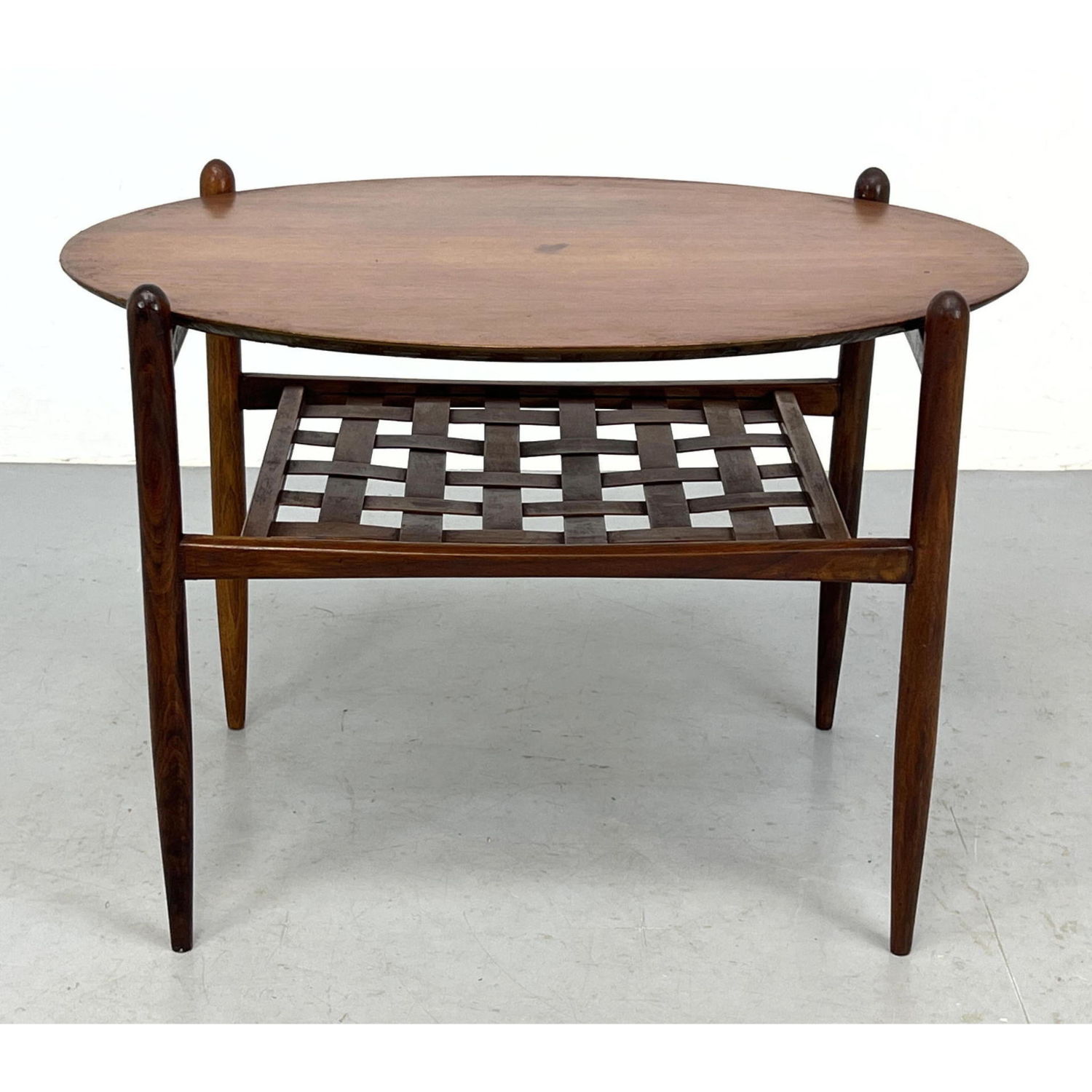 Danish Modern Teak Oval Top Side