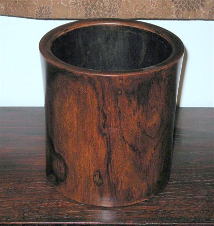 Large huangyangmu brushpot    Qing