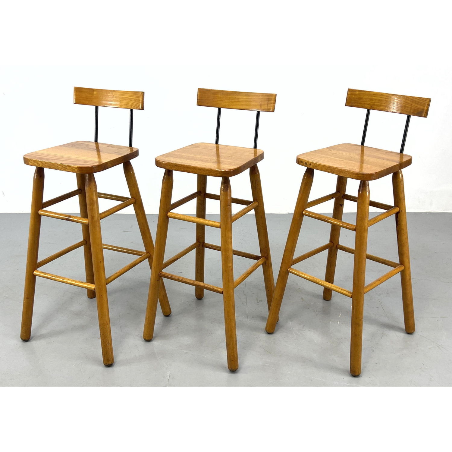 Set of 3 French Style Bar Stools.