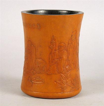 Chinese gourd brush pot    Daoguang