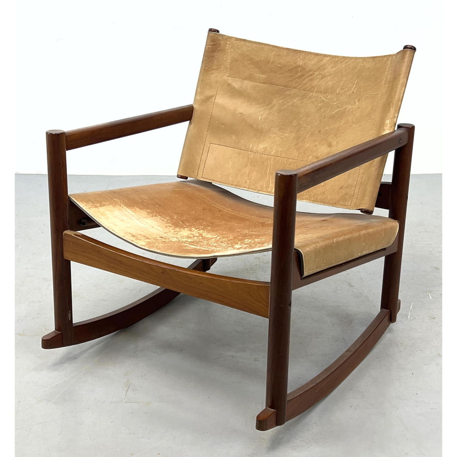 Modernist Wood Frame Rocking Chair  2fcfc6