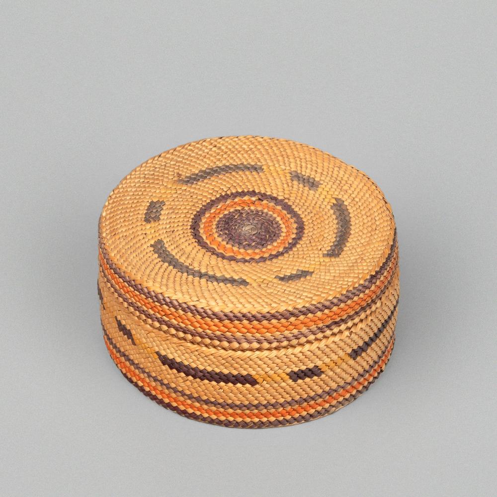 MAKAH, NEAH BAY, LIDDED BASKET