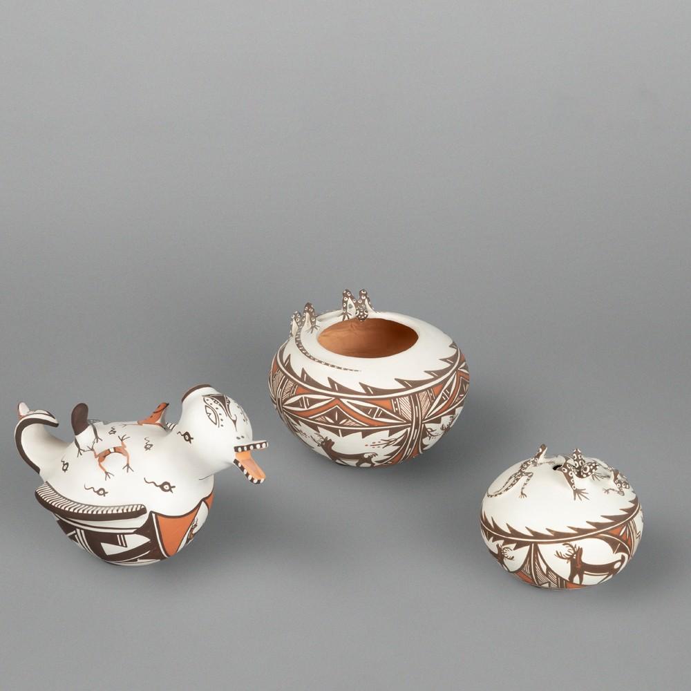 ZUNI GROUP OF THREE POLYCHROME 2fd0ea