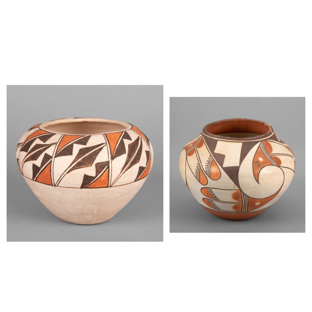 ACOMA, PAIR OF POLYCHROME POTSAcoma,