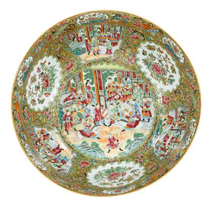 Monumental Chinese rose medallion bowl