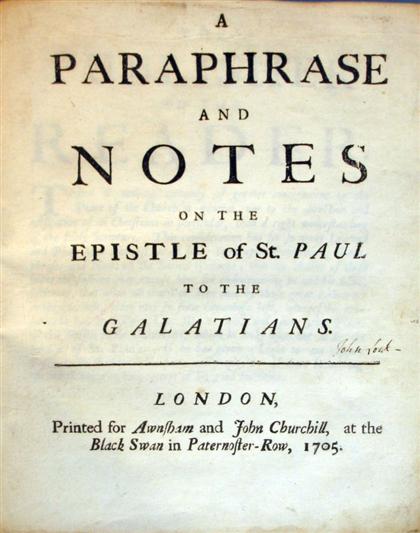 1 vol Locke John A Paraphrase 4cc21