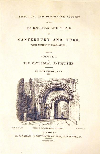 5 vols.  Britton, John. Cathedral Antiques.