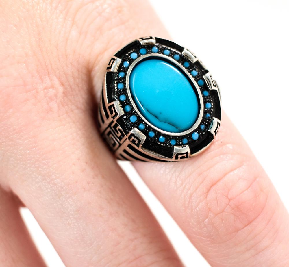 STERLING SILVER TURQUOISE RING 2ffd4c