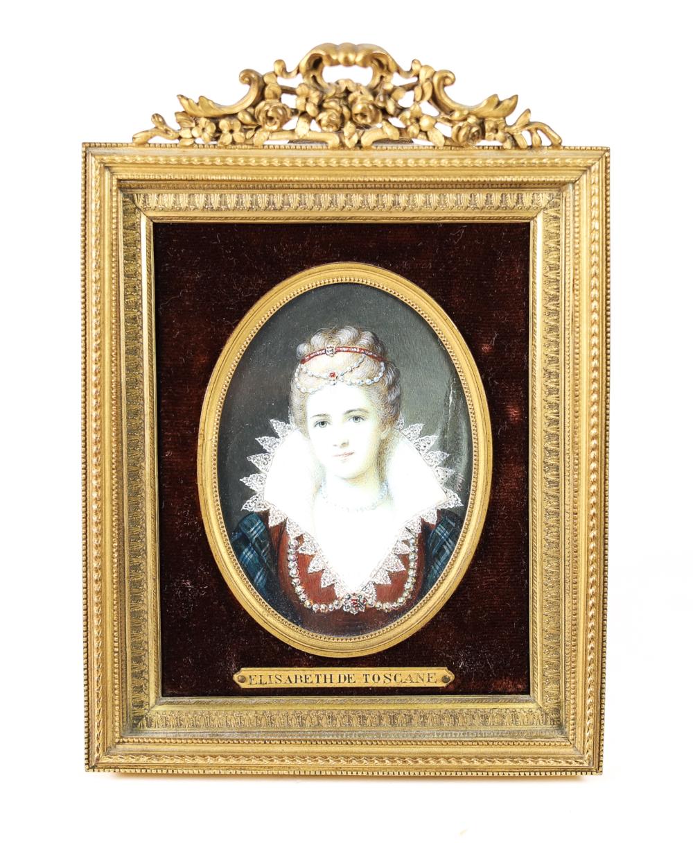 FINE FRENCH MINIATURE PAINTED PORTRAITFine