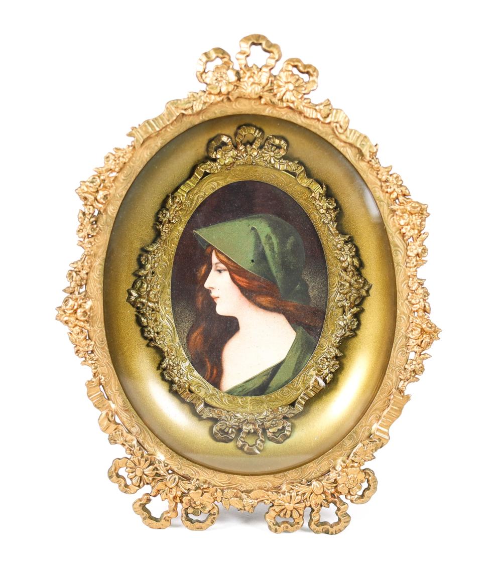 GILT BRONZE FRAMED MINIATURE PORTRAITGilt 300029