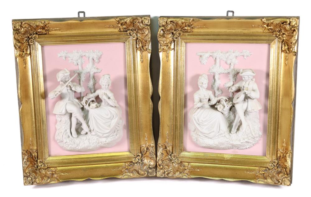 PAIR, SANDIZELL GERMANY ROCOCO PORCELAIN